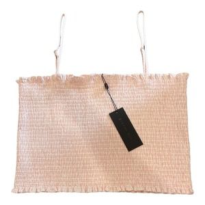 Gianni Bini Spaghetti Strap Crop Top Y2K Style Pink w/ White Size XL NWT